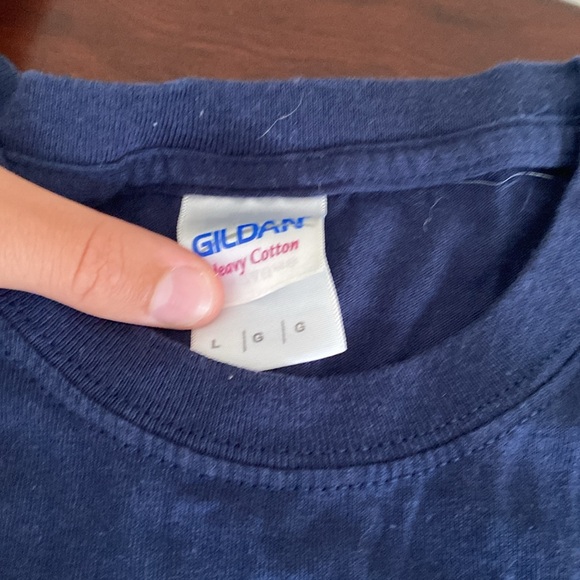 Navy blue tee shirt with phrase, "my password is the last 8 digits of pi" - Picture 2 of 2